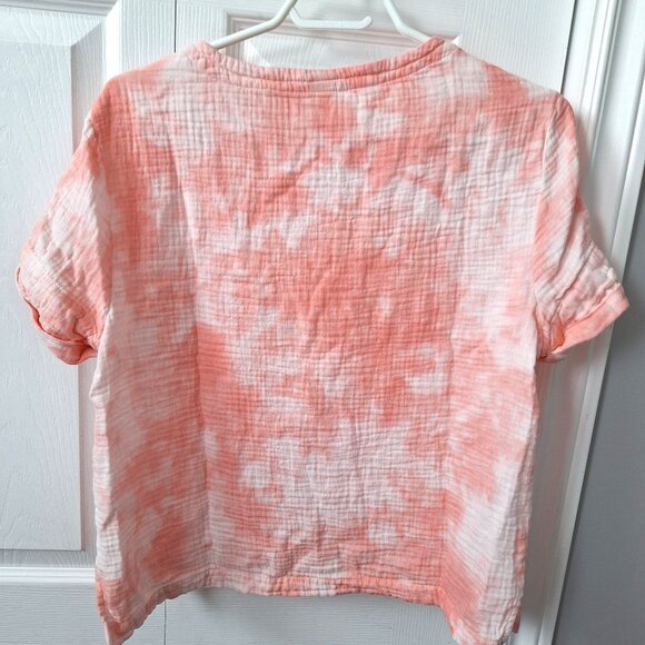 Magaschoni Pink and White100% Organic Cotton T-shirt - Picture 2 of 5